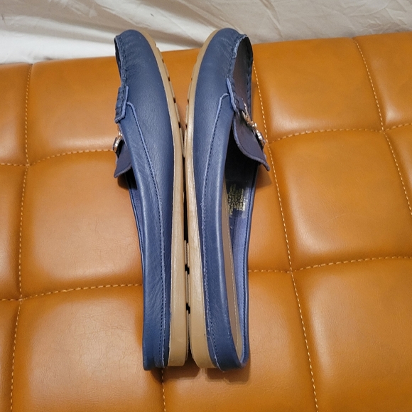Mercer & Madison Blue Leather Slip On Flats Size 9.5 - Picture 4 of 10